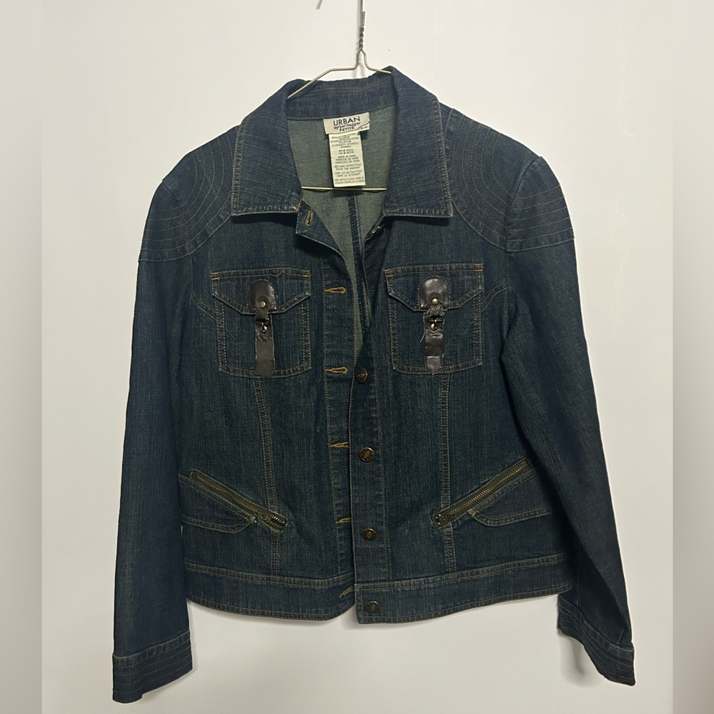 Haggar Dark Blue Jean Denim Ladies Jacket
